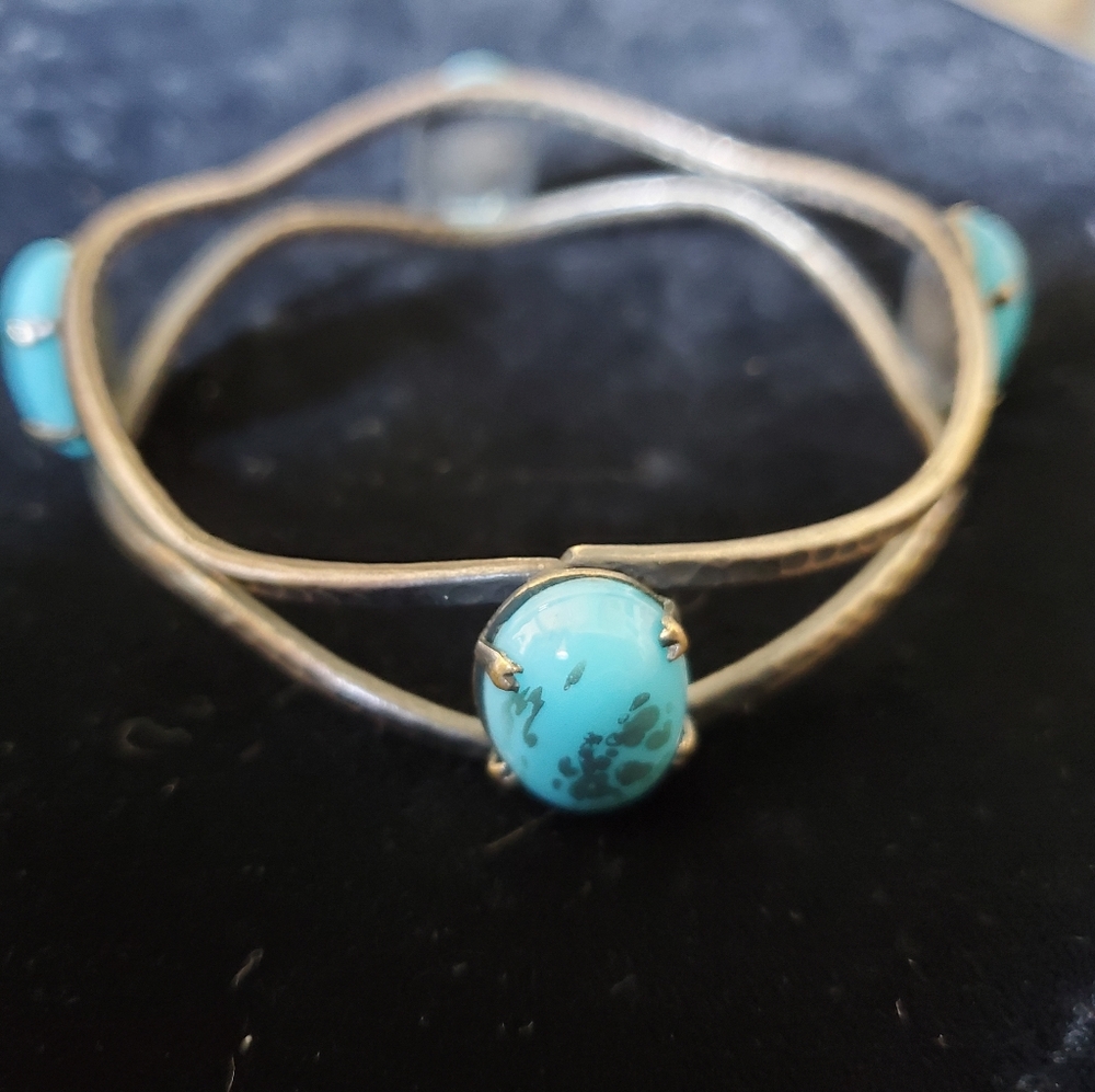 Arts & Crafts Style Art Glass Bracelet Vintage
